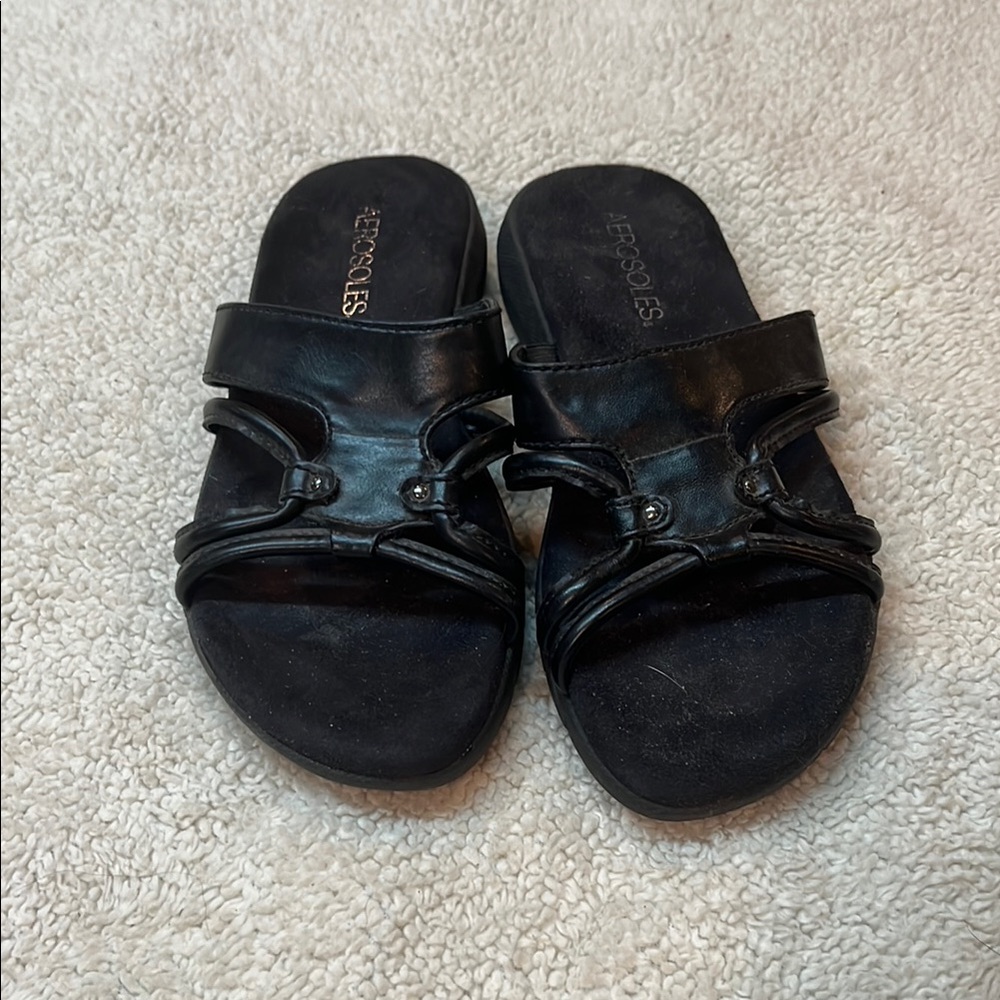 Aerosoles Women's Black Sandals - Picture 2 of 8
